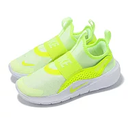 Nike 慢跑鞋 Flex Runner 4 PS 中童 小朋友 螢光黃 套入式 運動鞋 IF2894-700 17.5cm YELLOW/WHITE