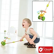 【德國 classic world 客來喜經典木玩】平衡七彩花朵推車《3305》