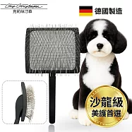 美國克莉絲汀森 ChrisChristensen Big K蓬鬆氣墊彎針寵物梳(大型/夜色黑木柄)