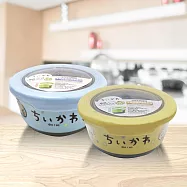 吉伊卡哇-304不鏽鋼圓形保鮮餐碗-大-藍色x1+黃色x1