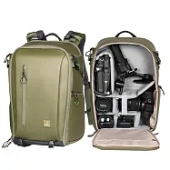 Prowell 26L大容量多功能專業攝影後背包 2機多鏡內部自由收納 網紅創作者攝影器材包 WIN-23398 橄欖綠