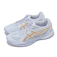 Asics 羽球鞋 Powerbreak FF 女鞋 紫 金 支撐 室內運動 羽排鞋 亞瑟士 1072A104401 24cm BLUE FADE/CHAMPAGNE