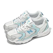New Balance NB 休閒鞋 530 寬楦 中童 小朋友 白 藍 復古慢跑 NB PZ530ED-W 19cm WHITE/BLUE