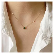 【Hera 赫拉】日式輕奢祖母綠方鑽項鍊 abn11 綠鑽