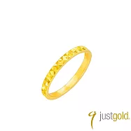 【Just Gold 鎮金店】幾何光芒 黃金戒指 港圍 11 金色