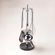 WMF Profi Plus 6+1 德國 316 不鏽鋼廚房工具 鍋鏟 撈勺 湯勺 打蛋器 削皮刀 七件組 (含鏟架)