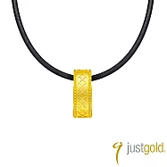 【Just Gold 鎮金店】雙影-寬 黃金吊墜(不含鍊)