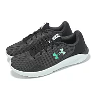 Under Armour 慢跑鞋 Charged Pursuit 3 女鞋 黑 白 輕量 緩震 路跑 運動鞋 UA 3024889105 25.5cm BLACK/WHITE