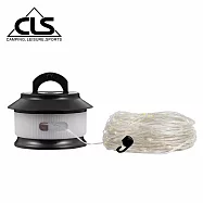 【韓國CLS】戶外露營捲尺燈20米燈串 露營燈 照明燈 機車露營 登山 野營(兩色任選) 黑色