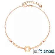 【Just Diamond】閃閃密語 18K玫瑰金手鍊(網路限定)
