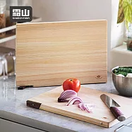 【日本霜山】自立式厚型長方形天然檜木砧板