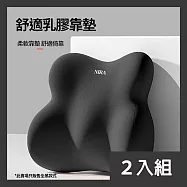 CS22 辦公室座椅舒適乳膠靠墊 -2入 黑色
