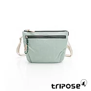 tripose LIGHTMOOD微皺尼龍輕巧雙層斜背小包 薄荷綠