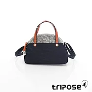 tripose 漫遊系列岩紋迷你斜背貝殼包 沉靜藍