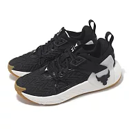 Under Armour 訓練鞋 Project Rock 6 女鞋 黑 白 膠底 巨石強森 交叉訓練 運動鞋 UA 3026535002 24cm BLACK/WHITE
