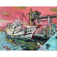 【玲廊滿藝】胡令豪-興達漁港風情32x41cm