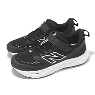 New Balance 慢跑鞋 Fresh Foam 625 寬楦 中童 小朋友 黑 白 魔鬼氈 NB 運動鞋 PT625BK-W 19cm BLACK/WHITE