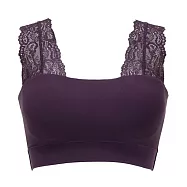 日本LECIEN-Magical Fit 深紫羅蘭 超彈性內衣 蕾絲減壓肩帶 縱橫斜拉伸360度美型胸罩-9940219 LL-3L 深紫羅蘭