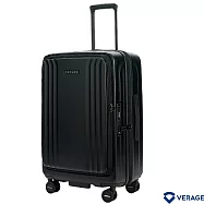 【Verage】維麗杰 24吋第二代菁英奢華系列前中開行李箱 (純黑色)