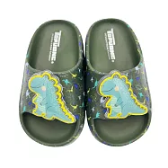 男童電燈防滑拖鞋 (K188-2) 防水拖鞋 恐龍圖案 男童拖鞋 電燈拖鞋 嬰幼童鞋 中大童 電燈鞋 恐龍 男童鞋 拖鞋 卡通拖鞋 dinosaur 恐龍拖鞋 卡通童鞋 14 綠色