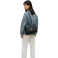 【ZENDAR】台灣總代理 限量1折 頂級小牛皮手提包肩背包 愛莉莎系列 全新專櫃展示品 黑色