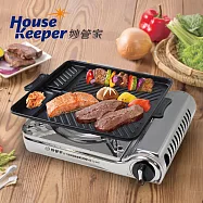 妙管家 全不鏽鋼磁吸卡式爐 K800MS+不沾長型烤盤HKGP-005