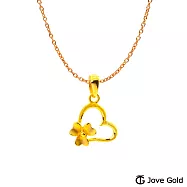 JoveGold漾金飾 心花朵朵黃金墜子