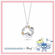 STORY故事銀飾-Sanrio學院Mix系列-Pompompurin布丁狗晶鑽純銀項鍊
