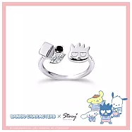 STORY 故事銀飾-Sanrio學院Mix系列-Bad Badtz-maru酷企鵝晶鑽純銀戒指 國際圍#9