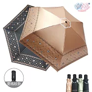 【雨之戀】降溫10℃鈦奈米自動傘山茶花 外金內黑(菱格紋款)