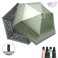 【雨之戀】降溫10℃鈦奈米自動傘山茶花 外綠內黑(菱格紋款)