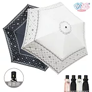 【雨之戀】降溫10℃鈦奈米自動傘山茶花 外白內黑(霧面款)