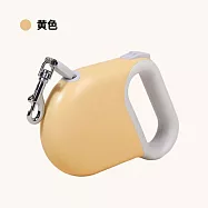 摩達客寵物-可愛馬卡龍系 自動伸縮帶狀狗狗牽繩5m 四色可選 戶外遛狗 安全牽引繩150kg拉力大型犬可hold 黃色