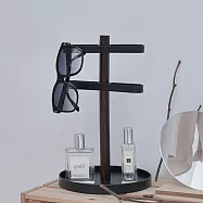 【H&R安室家】簡約木紋飾品小物收納架 置物架 BM02A 黑色