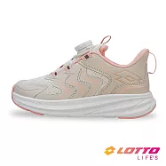 【LOTTO 義大利】童鞋 LT-MAX2 超速跑 輕量避震跑鞋 22cm 米