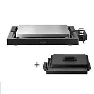 BALMUDA 百慕達 The Plate Pro 極致電烤盤 K10C-BK (單機)+平底烤盤(附上蓋) 黑