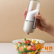 【iSFun】廚房幫手 按壓式定量玻璃調味罐250ml/白 白