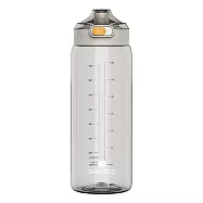 法國SANTECO-Ibiza Tritan冷水瓶1000ml 摩卡棕(水量刻度)