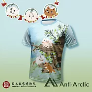 【Anti-Arctic】|短袖T恤 故宮聯名系列 喵喵探險隊 小孩 150 藍綠色