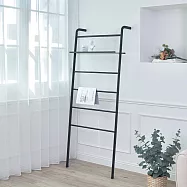 【H&R 安室家】台製簡約 落地層板掛衣架 2色可選 BS238B(晾衣架/掛衣桿) 黑色