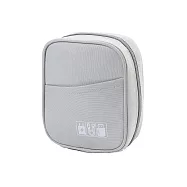 【iSFun】大容量便攜 鋪棉防撞3C包化妝品收納包/灰綠 灰綠色