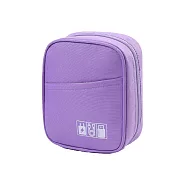 【iSFun】大容量便攜 鋪棉防撞3C包化妝品收納包/紫色 紫色