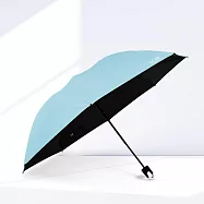 【TDN】收的妙降溫黑膠反向折傘 抗UV秒收傘(晴雨傘自動收傘B7488)湖水藍 湖水藍