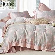 《BUHO》300織100%TENCEL純天絲&trade;七件式兩用被床罩組-雙人加大 《曼瑤(灰)》