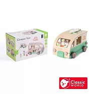 【德國 classic world 客來喜經典木玩】木樂露營冒險車《20264》
