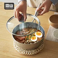 【日本霜山】單柄不鏽鋼湯鍋/雪平鍋(附蓋)-1.8L-T型鍋蓋柄(電磁爐IH爐可用)