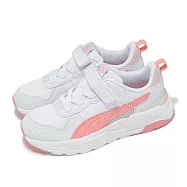 Puma 休閒鞋 Trinity 2 LT AC+ PS 中童 童鞋 白 粉紅 運動鞋 魔鬼氈 40370404 20.5cm WHITE/PINK