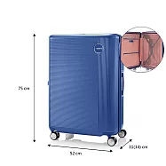 American Tourister - 美國旅行者 GEMINA PRO 極輕量PC材質 避震煞車輪28吋行李箱框箱 密斯塔藍