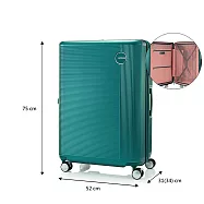 American Tourister - 美國旅行者 GEMINA PRO 極輕量PC材質 避震煞車輪28吋行李箱框箱 長青綠