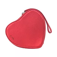 agnes b.心型手拿包- 紅